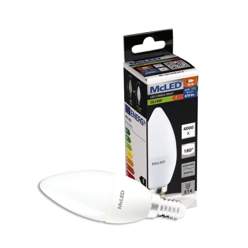 LED žárovka E14 McLED 4,8W (40W) neutrální bílá (4000K) svíčka ML-323.028.87.0 (obrázek 5)