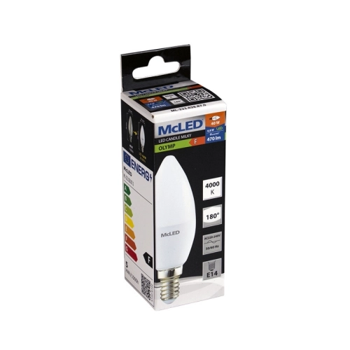 LED žárovka E14 McLED 4,8W (40W) neutrální bílá (4000K) svíčka ML-323.028.87.0 (obrázek 6)