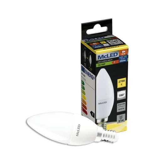 LED žárovka E14 McLED 2,7W (25W) teplá bílá (2700K) svíčka ML-323.029.87.0 (obrázek 2)