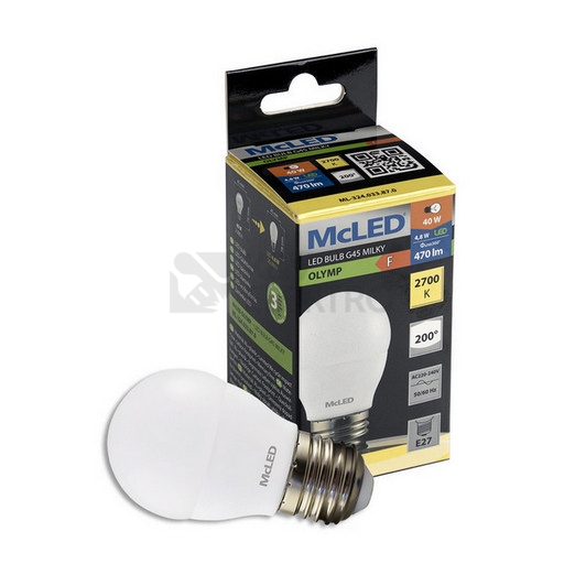 Obrázek produktu  LED žárovka E27 McLED 4,8W (40W) teplá bílá (2700K) ML-324.033.87.0 2