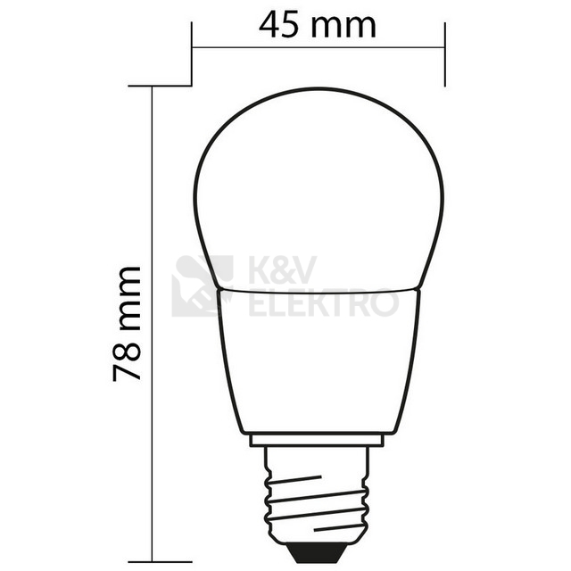 Obrázek produktu LED žárovka E27 McLED G45 4,8W (40W) neutrální bílá (4000K) ML-324.034.87.0 4