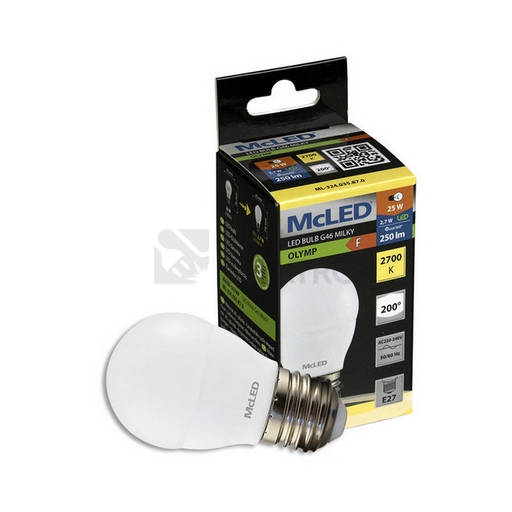 Obrázek produktu LED žárovka E27 McLED G45 2,7W (25W) teplá bílá (2700K) ML-324.035.87.0 2