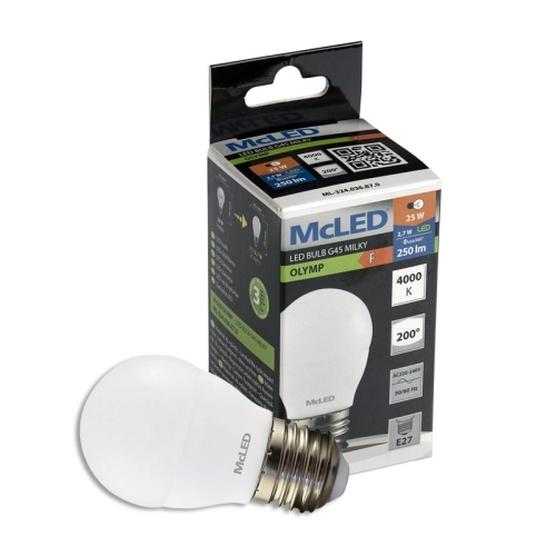 LED žárovka E27 McLED G45 2,7W (25W) neutrální bílá (4000K) ML-324.036.87.0 (obrázek 4)