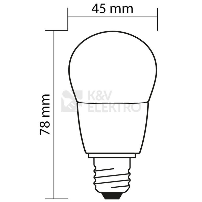Obrázek produktu LED žárovka E27 McLED G45 2,7W (25W) neutrální bílá (4000K) ML-324.036.87.0 4