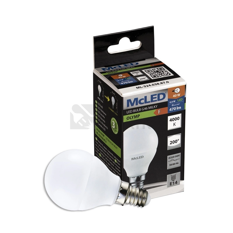 Obrázek produktu LED žárovka E14 McLED 4,8W (40W) neutrální bílá (4000K) ML-324.038.87.0 3