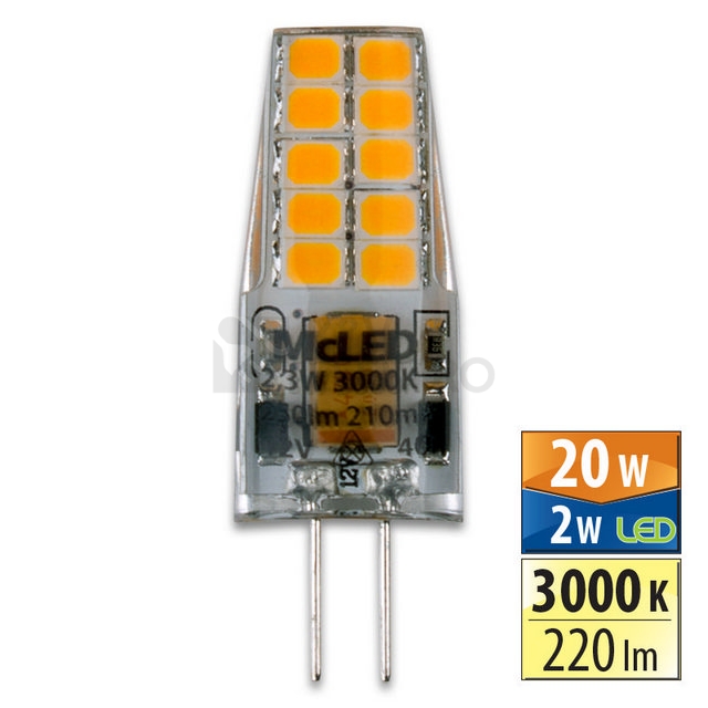 Obrázek produktu LED žárovka G4 McLED 2W (20W) teplá bílá (3000K) 12V ML-325.004.92.0 0