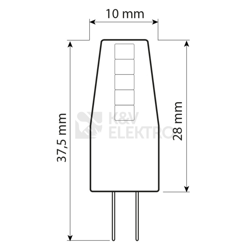 Obrázek produktu LED žárovka G4 McLED 2W (20W) teplá bílá (3000K) 12V ML-325.004.92.0 3