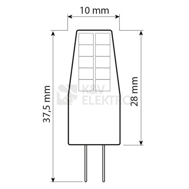 Obrázek produktu LED žárovka G4 McLED 2W (20W) teplá bílá (3000K) 12V ML-325.004.92.0 3