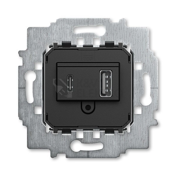 Obrázek produktu ABB nabíječka adaptér USB A+C 3A bílá 6475 U-500 2CKA006400A0399 0