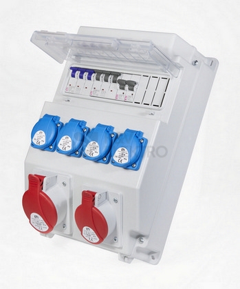 Obrázek produktu Zásuvková skříň ETI EDS11 4/2 16/32 B IP54 4x230V 1x400V/32A/5p 1x400V/16A/5p 001105414 (EDS11 4-2/2-5 16/32) 2