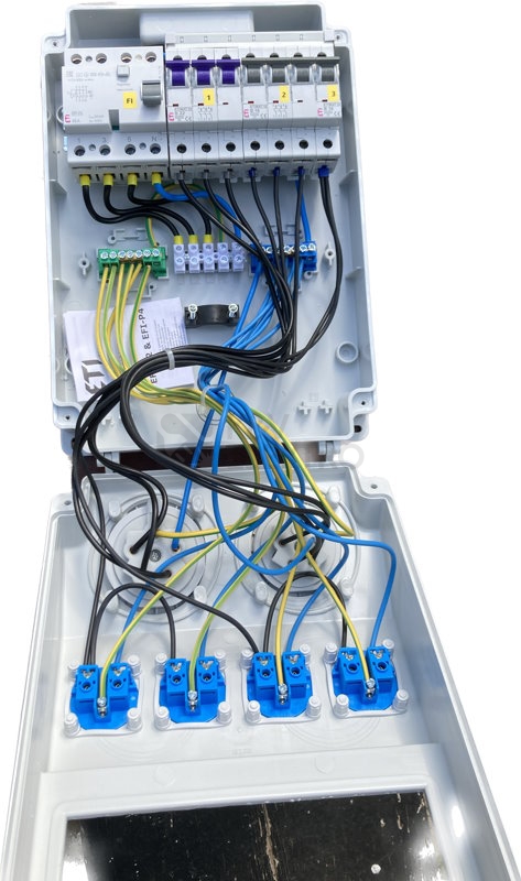 Obrázek produktu Zásuvková skříň ETI EDS11 RCD 4/2 16/32 B IP54 4x230V 1x400V/32A/5p 1x400V/16A/5p 001105415 EDS11 RCD 4-2/2-5 16/32) 2