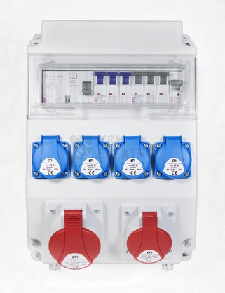 Obrázek produktu Zásuvková skříň ETI EDS11 RCD 4/2 16/32 B IP54 4x230V 1x400V/32A/5p 1x400V/16A/5p 001105415 EDS11 RCD 4-2/2-5 16/32) 3