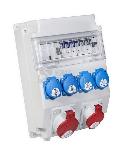 Obrázek produktu Zásuvková skříň ETI EDS11 RCD 4/2 16/32 B IP54 4x230V 1x400V/32A/5p 1x400V/16A/5p 001105415 EDS11 RCD 4-2/2-5 16/32) 6