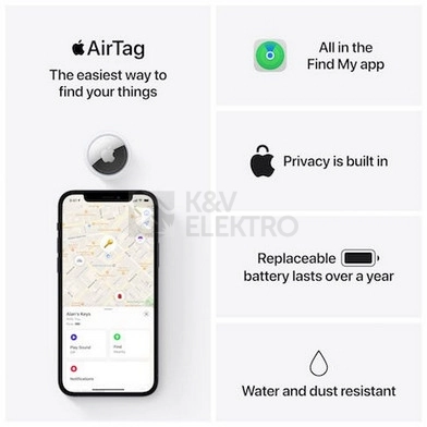 Obrázek produktu Lokalizační čipy Apple AirTag (4ks) MX542ZY/A 6
