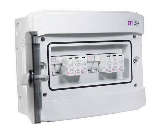 Obrázek produktu Kompletní DC nástěnná rozvodnice pro FVE ETI RFVE1100/12-DC2/2-16-EMT12 2 stringy IP65 001105402 (RFVE-DC2-2-T12) 3