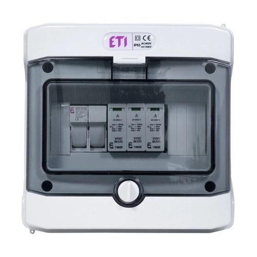 Kompletní DC nástěnná rozvodnice pro FVE ETI RFVE1100/8-DC1/1-16-EMT2 1 string IP65 001105401