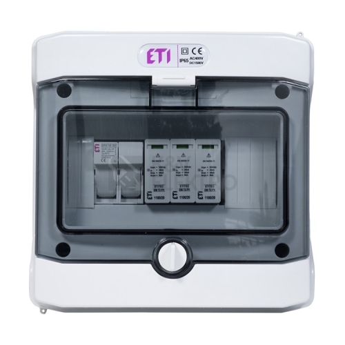 Kompletní DC nástěnná rozvodnice pro FVE ETI RFVE1100/8-DC1/1-16-EMT2 1 string IP65 001105401