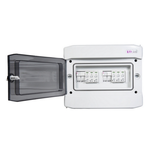 Kompletní DC nástěnná rozvodnice pro FVE ETI RFVE1100/12-DC2/2-16-EMT2 2 stringy IP65 001105403