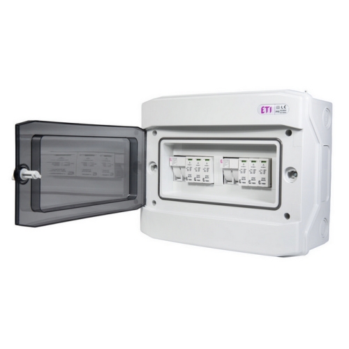 Kompletní DC nástěnná rozvodnice pro FVE ETI RFVE1100/12-DC2/2-16-EMT2 2 stringy IP65 001105403