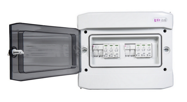 Obrázek produktu Kompletní DC nástěnná rozvodnice pro FVE ETI RFVE1100/12-DC2/2-16-EMT2 2 stringy IP65 001105403 (RFVE-DC4-2-T2) 1