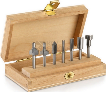 Obrázek produktu Sada 7 fréz v dřevěném boxu DREMEL 2.615.066.0JA 0