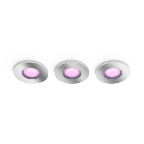 Levně Bluetooth LED koupelnové svítidlo set 3ks Philips Hue Xamento IP44 GU10 5,7W 2000-6500K RGB