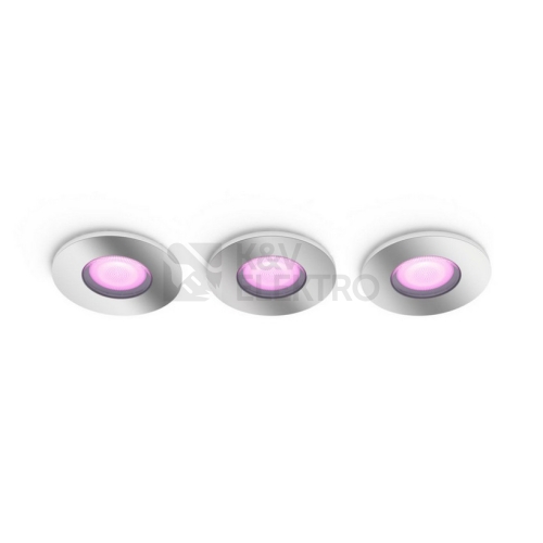 Bluetooth LED koupelnové svítidlo set 3ks Philips Hue Xamento IP44 GU10 5,7W 2000-6500K RGB