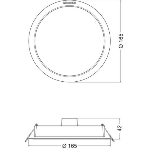 LED podhledové svítidlo LEDVANCE Downlight 165mm 13W 4000K neutrální bílá IP44 (obrázek 4)
