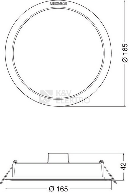 Obrázek produktu LED podhledové svítidlo LEDVANCE Downlight 165mm 13W 4000K neutrální bílá IP44 1