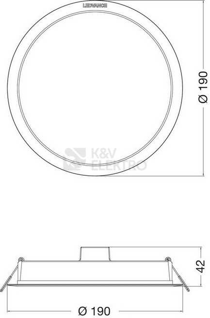 Obrázek produktu LED podhledové svítidlo LEDVANCE Downlight 190mm 18W 4000K neutrální bílá IP44 1