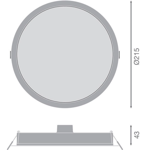LED podhledové svítidlo LEDVANCE Downlight 215mm 24W 4000K neutrální bílá IP44 (obrázek 7)