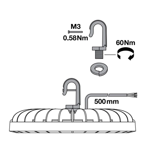 LED svítidlo LEDVANCE High Bay Value 166W 20000lm 4000K IP65 (obrázek 11)