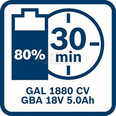 Obrázek produktu Nabíječka Li-Ion 14,4V / 18V 8A Bosch GAL 1880 CV 1.600.A00.B8G 1