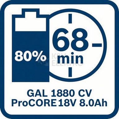Obrázek produktu Nabíječka Li-Ion 14,4V / 18V 8A Bosch GAL 1880 CV 1.600.A00.B8G 4