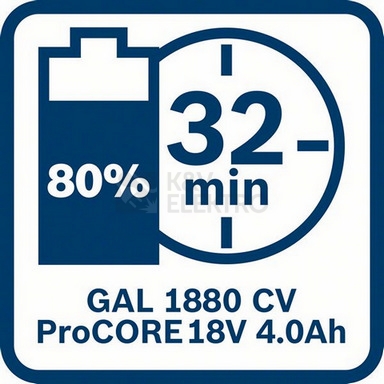 Obrázek produktu Nabíječka Li-Ion 14,4V / 18V 8A Bosch GAL 1880 CV 1.600.A00.B8G 6