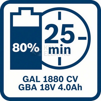 Obrázek produktu Nabíječka Li-Ion 14,4V / 18V 8A Bosch GAL 1880 CV 1.600.A00.B8G 13