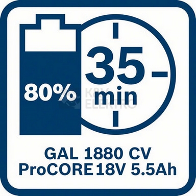 Obrázek produktu Nabíječka Li-Ion 14,4V / 18V 8A Bosch GAL 1880 CV 1.600.A00.B8G 15