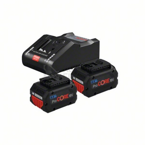 Nabíječka + 2x akumulátor 18V 8Ah Bosch 1.600.A01.6GP