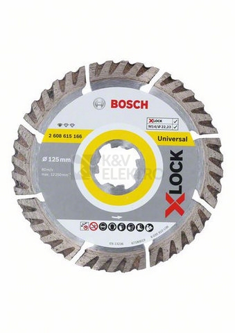 Obrázek produktu Diamantový řezný kotouč 125mm Bosch X-LOCK Standard for Universal 2.608.615.166 2