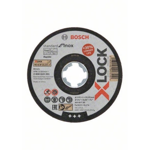 Řezný kotouč na nerez 115x1x22,23mm Bosch Standard for Inox X-LOCK 2.608.619.261 (obrázek 4)