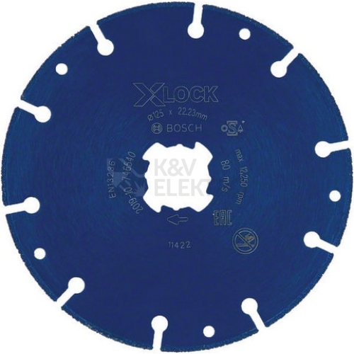 Diamantový řezný kotouč 125mm Bosch EXPERT Diamond Metal Wheel X-LOCK 2.608.900.533
