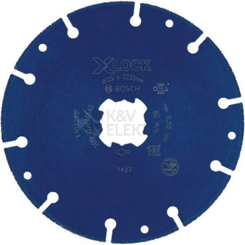 Diamantový řezný kotouč 125mm Bosch EXPERT Diamond Metal Wheel X-LOCK 2.608.900.533