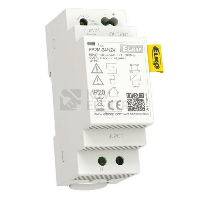 Obrázek produktu Napájecí zdroj spínaný 12VDC 24W ELKO EP PS2M-24/12V 0