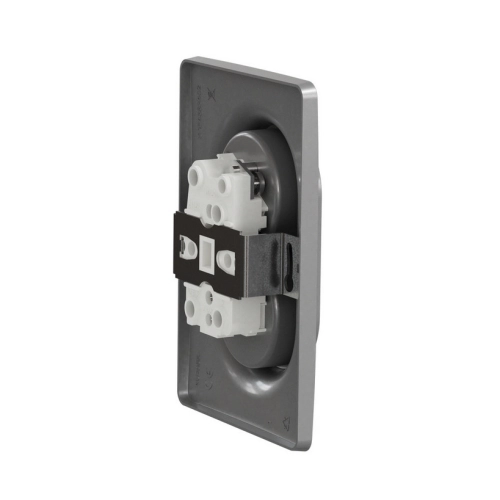 Schneider Electric Nová Unica dvojzásuvka aluminium NU206530 (obrázek 3)
