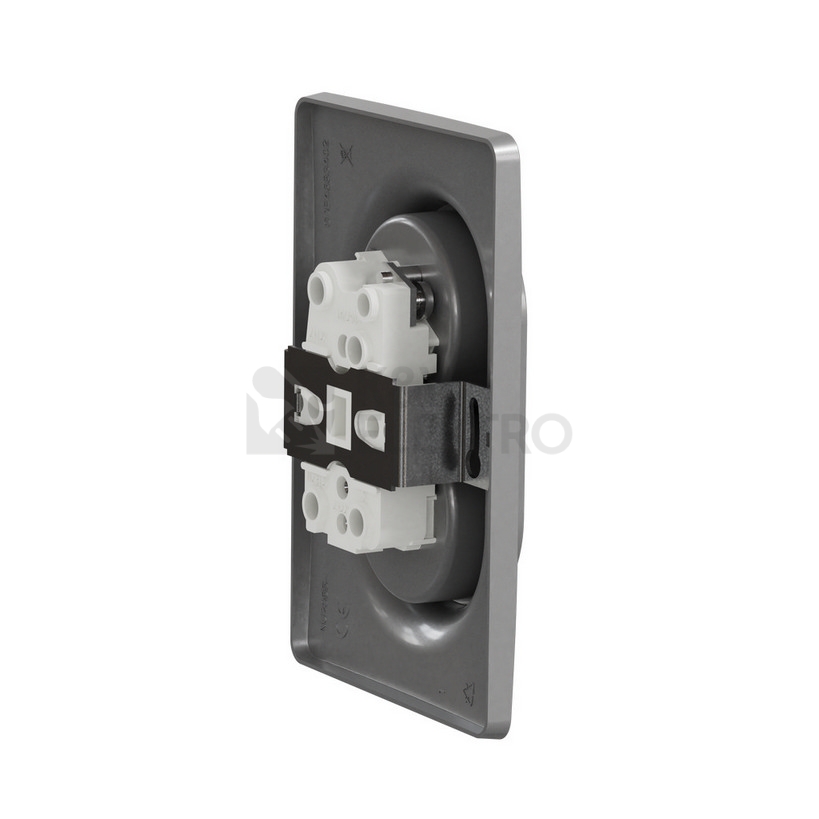 Obrázek produktu Schneider Electric Nová Unica dvojzásuvka aluminium NU206530 2
