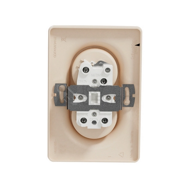 Obrázek produktu Schneider Electric Nová Unica dvojzásuvka béžová NU206544 3