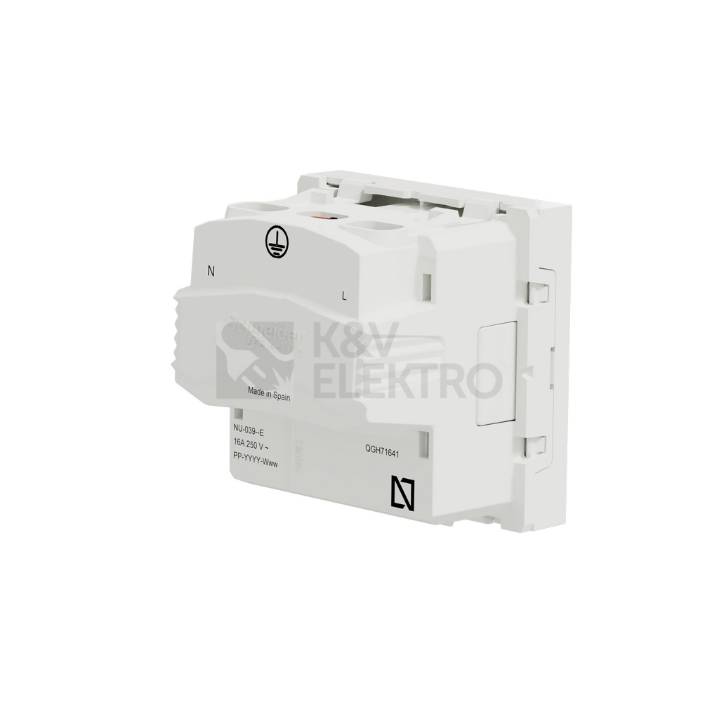 Obrázek produktu Schneider Electric Nová Unica zásuvka šroubová bílá NU303918E 2