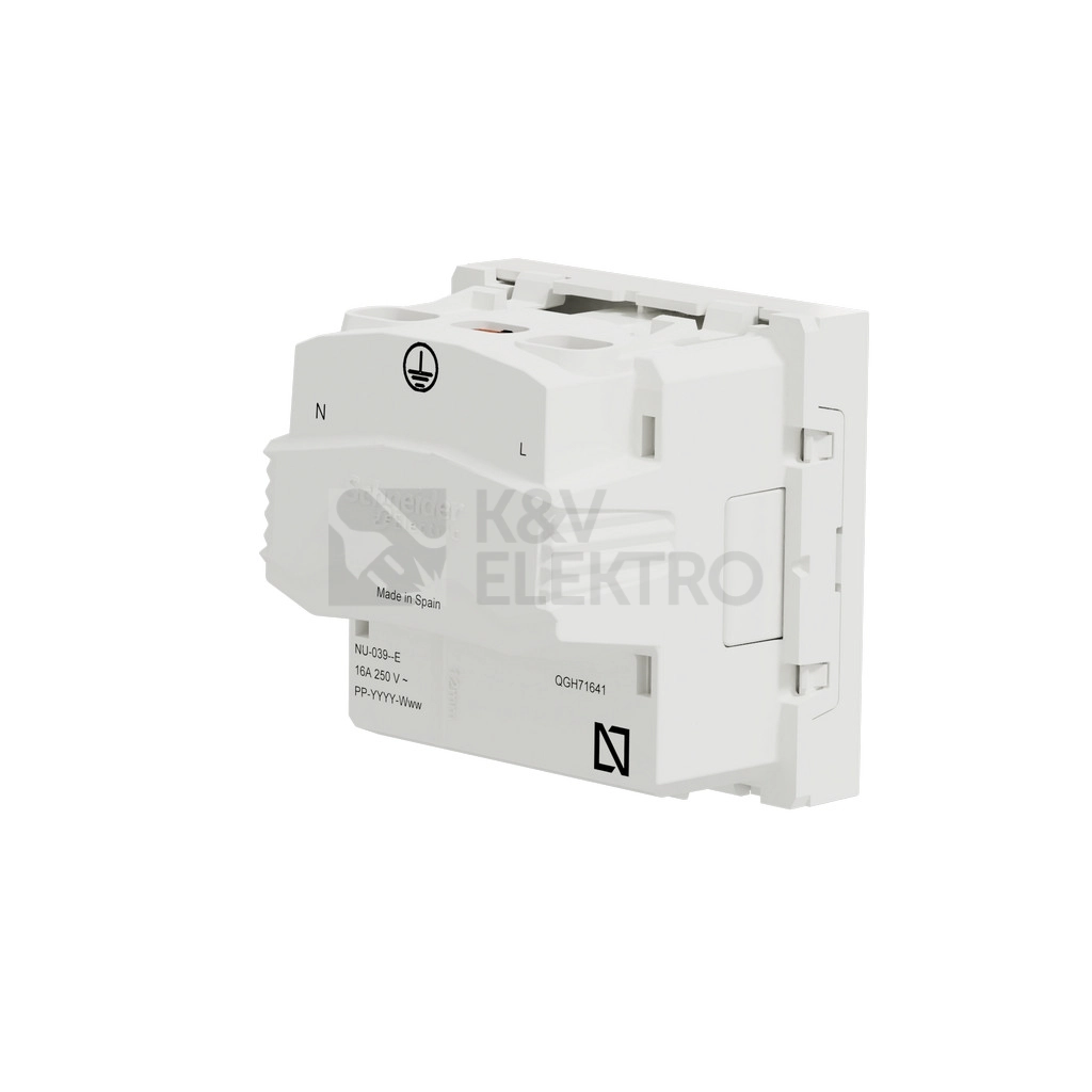 Obrázek produktu Schneider Electric Nová Unica zásuvka šroubová bílá NU303918E 2