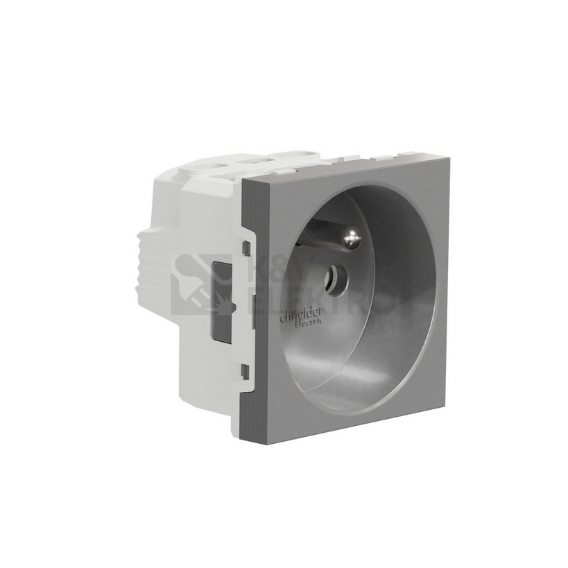 Obrázek produktu Schneider Electric Nová Unica zásuvka šroubová aluminium NU303930E 1