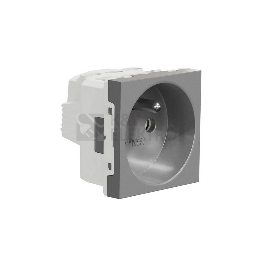 Obrázek produktu Schneider Electric Nová Unica zásuvka šroubová aluminium NU303930E 1
